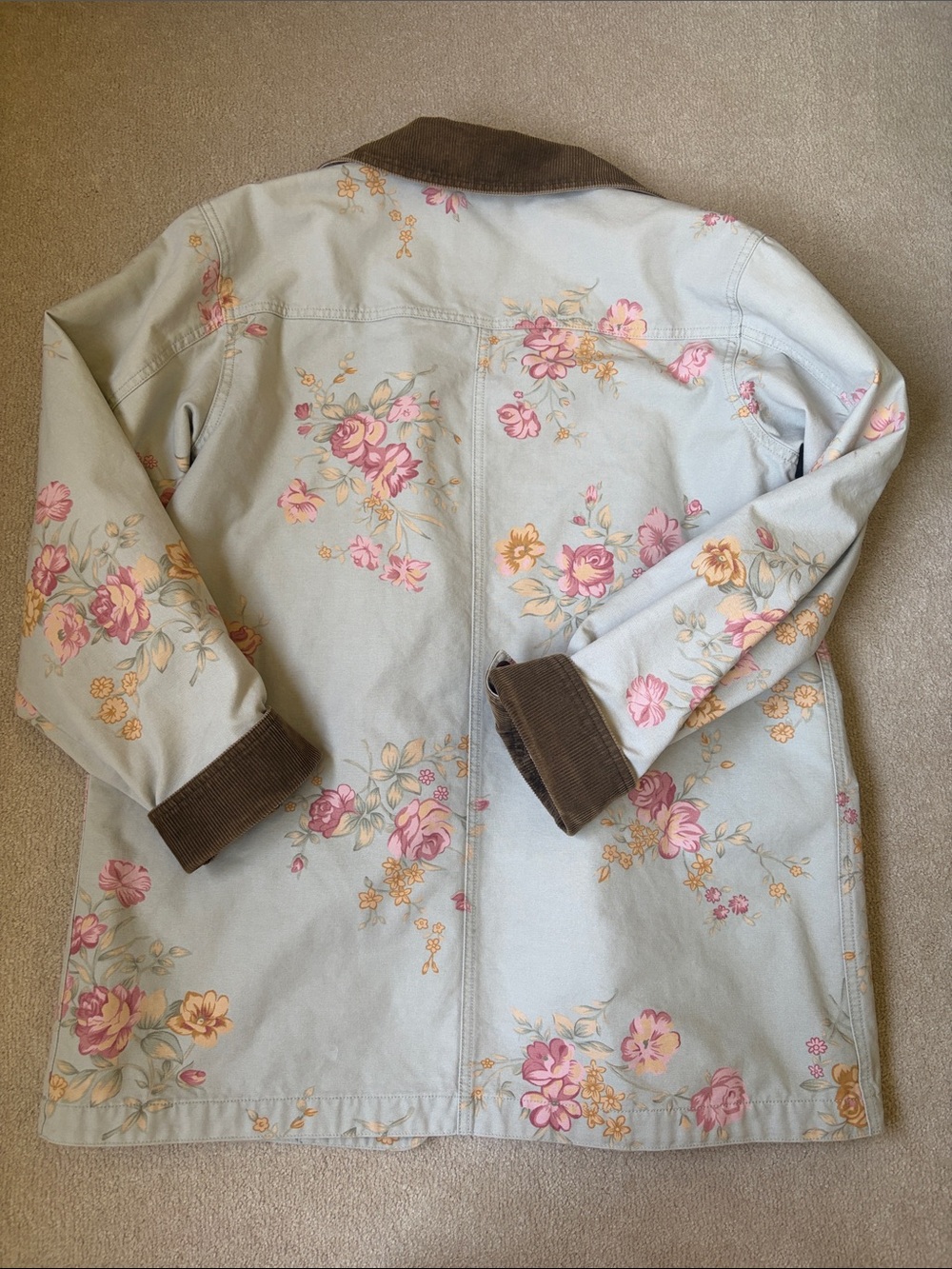 L.L. Bean Rare Vintage Floral Barn Coat - Picture 3 of 3